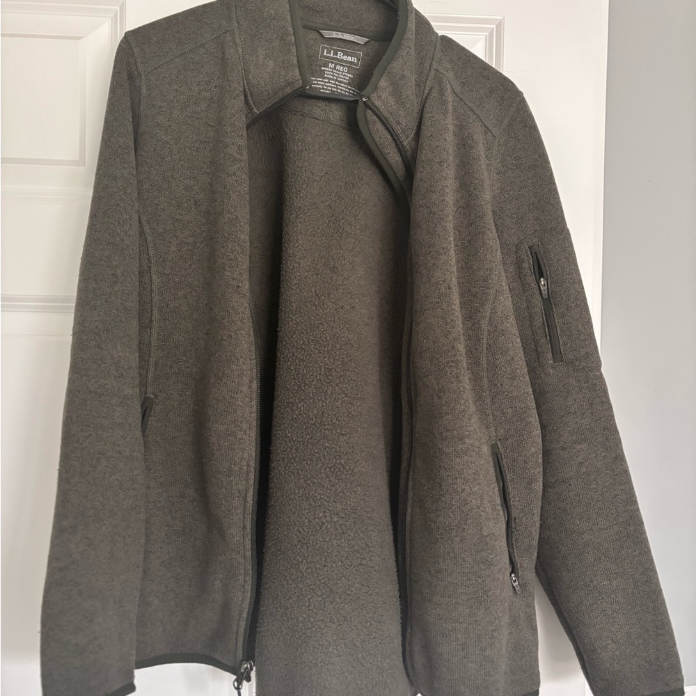 L.L. Bean women’s Olive Zip-Up Fleece Jacket